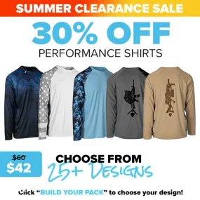 30% OFF PERFORMANCE SHIRTS