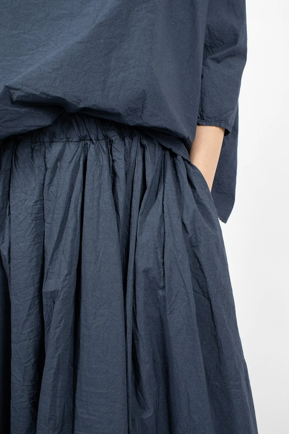 32_03 Pleated Short Skirt TC Navy