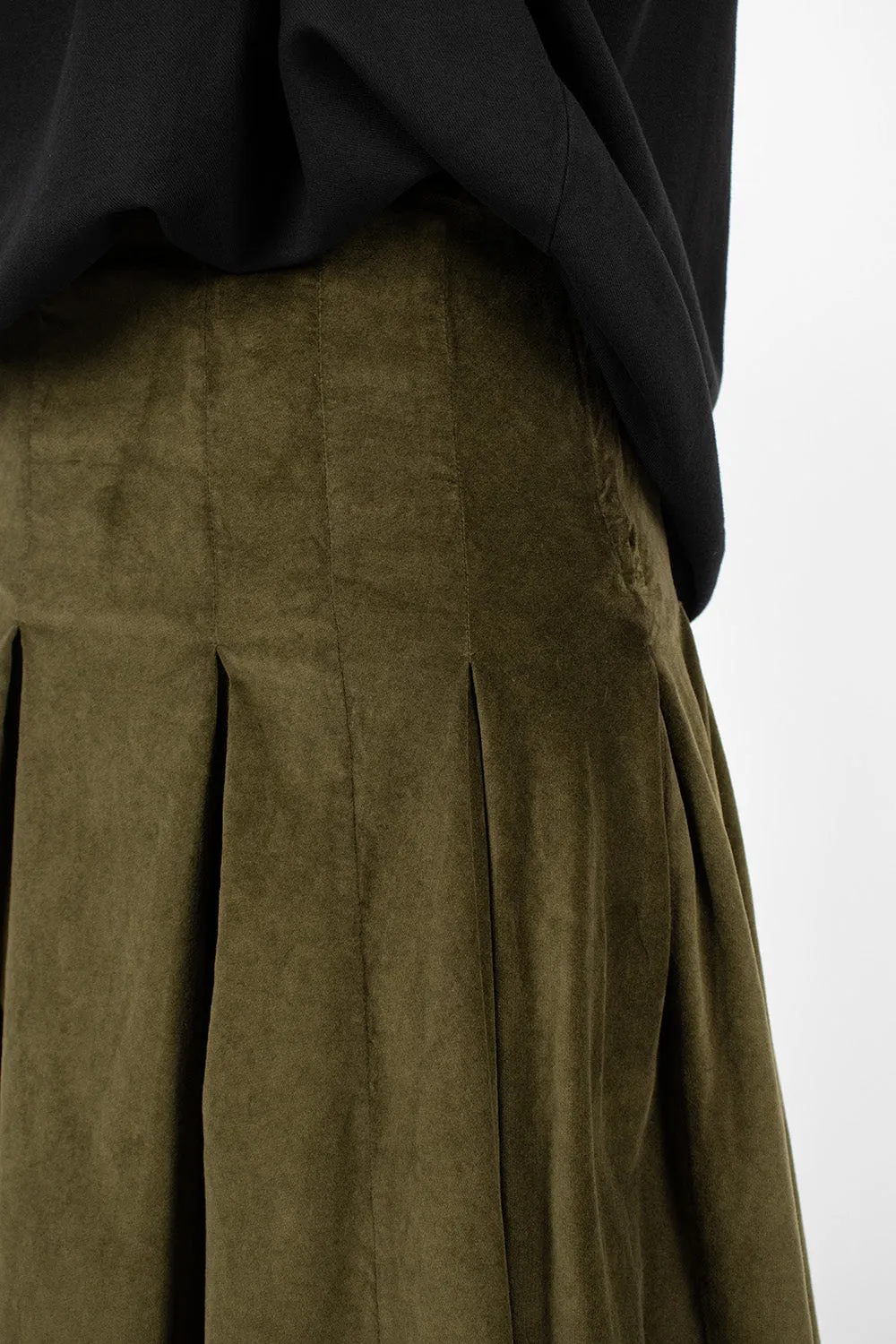 3293 Velvet Skirt Olive