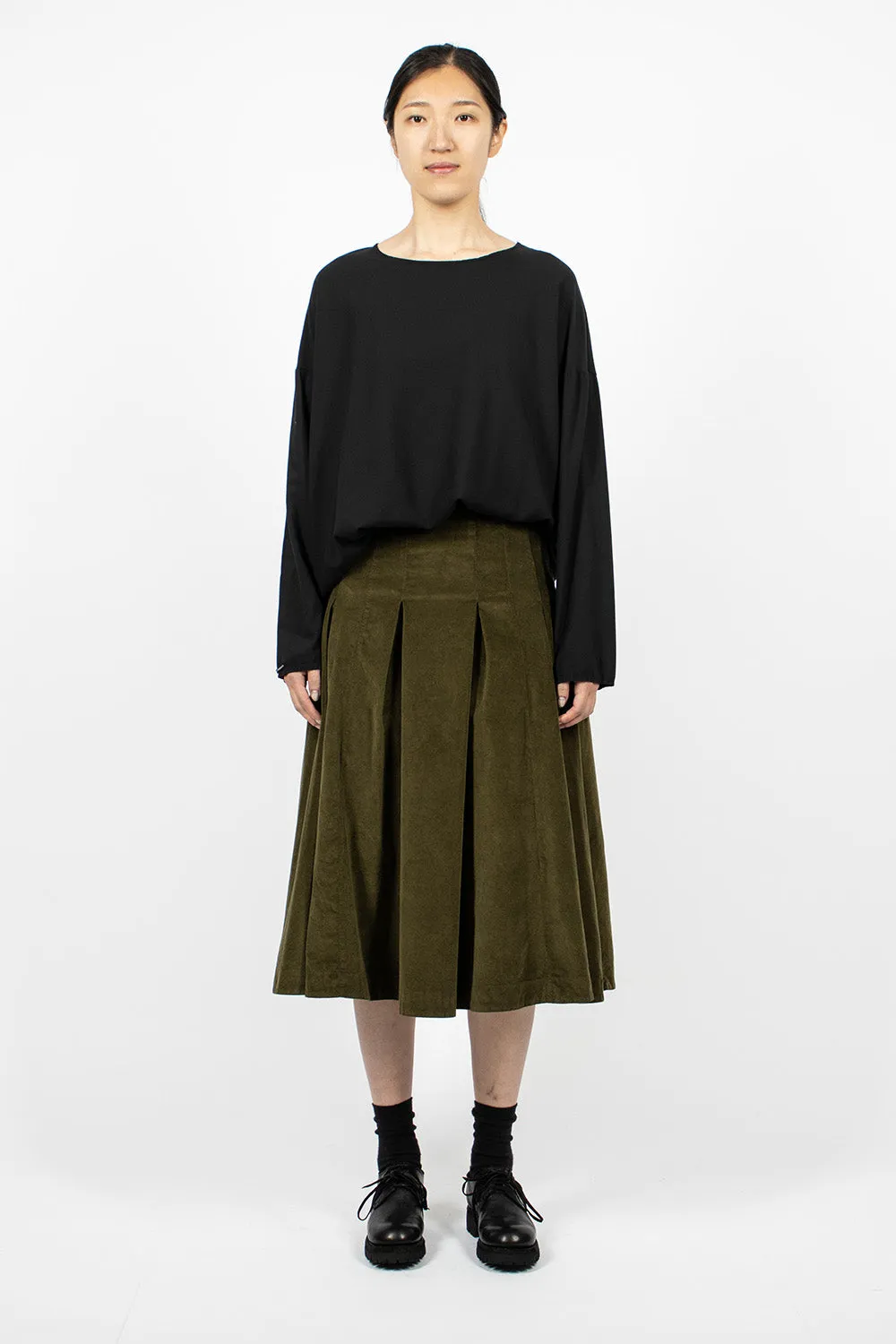 3293 Velvet Skirt Olive