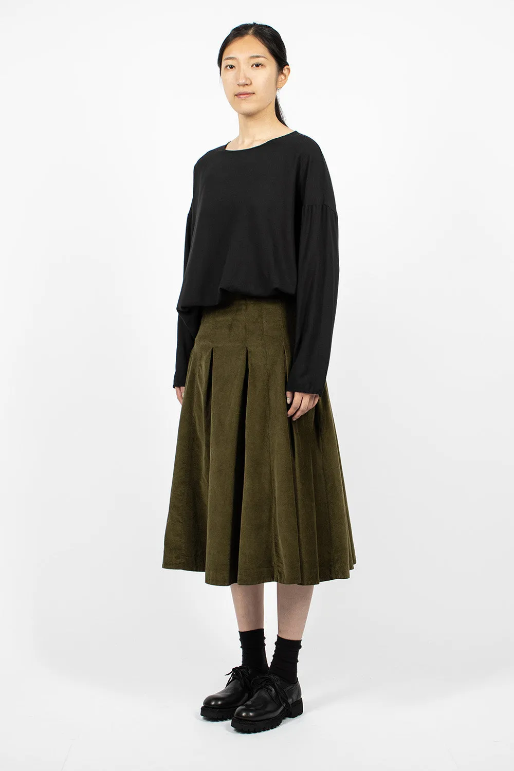 3293 Velvet Skirt Olive