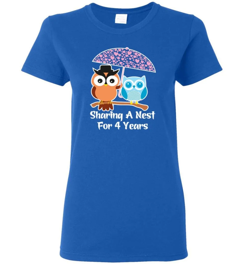 4 Years Wedding Anniversary Gifts Valentine's Day Women Tee