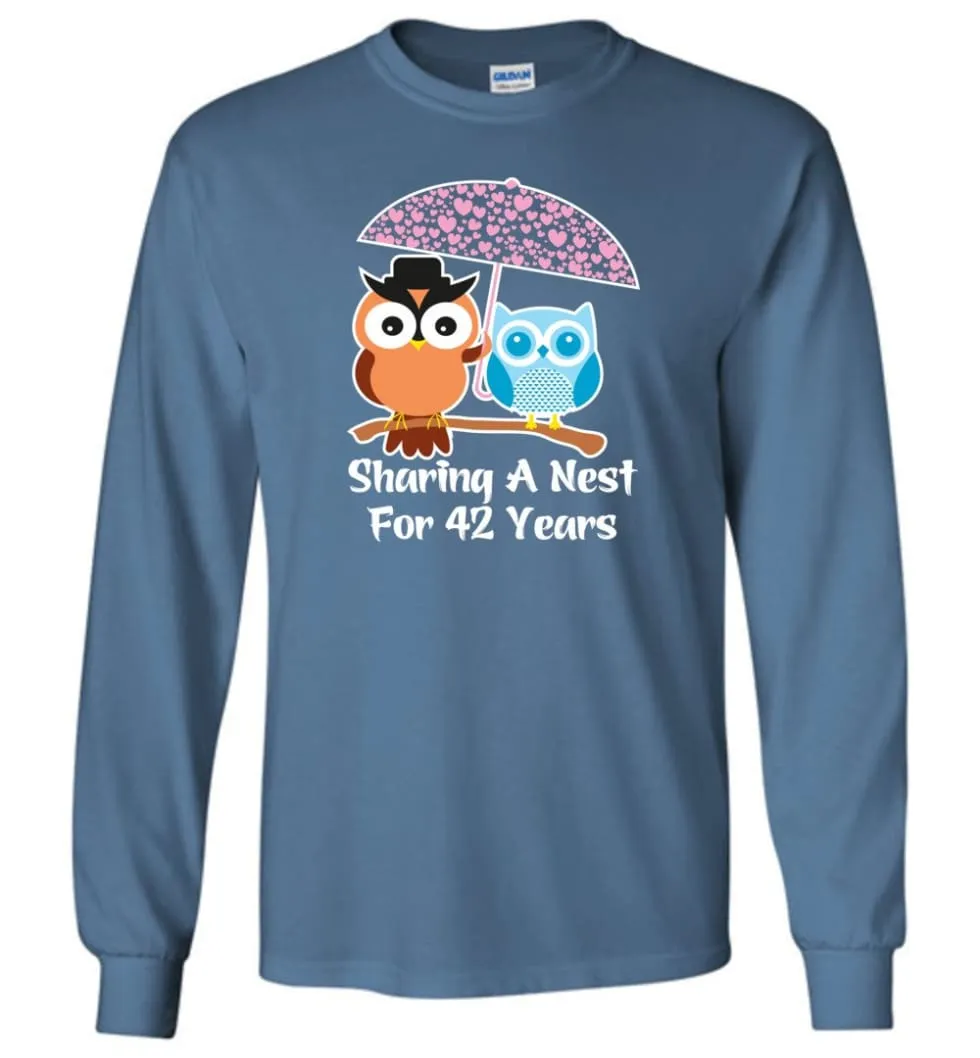 42 Years Wedding Anniversary Gifts Valentine's Day Long Sleeve T-Shirt