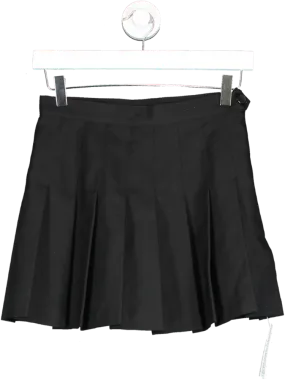 American Apparel Black Pleated Mini Skirt UK S