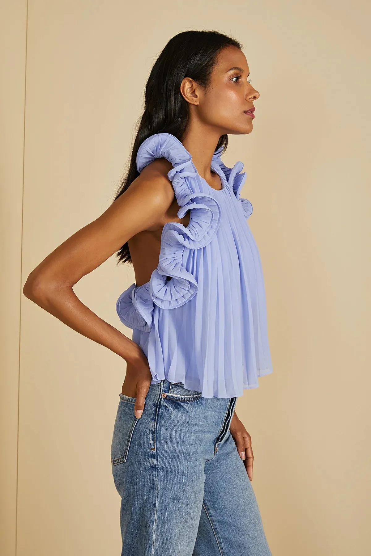 AMUR Baylin Pleated Top