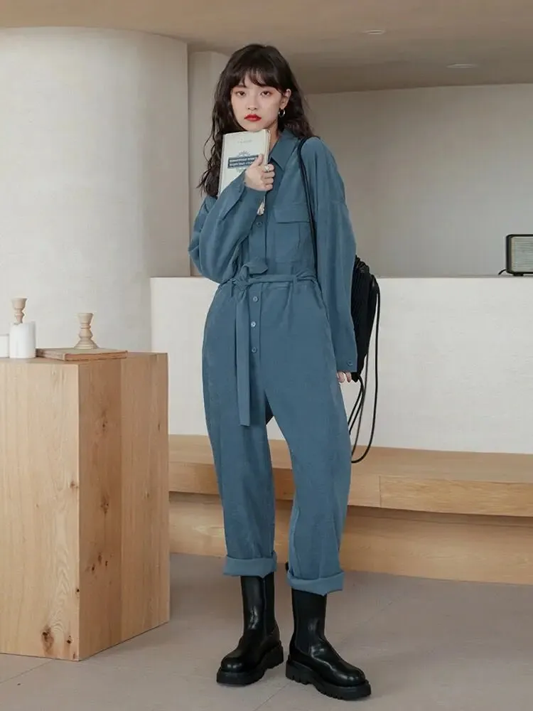 Ashore Shop New Maxi Women's Overalls  Straight Trousers Jumpsuit