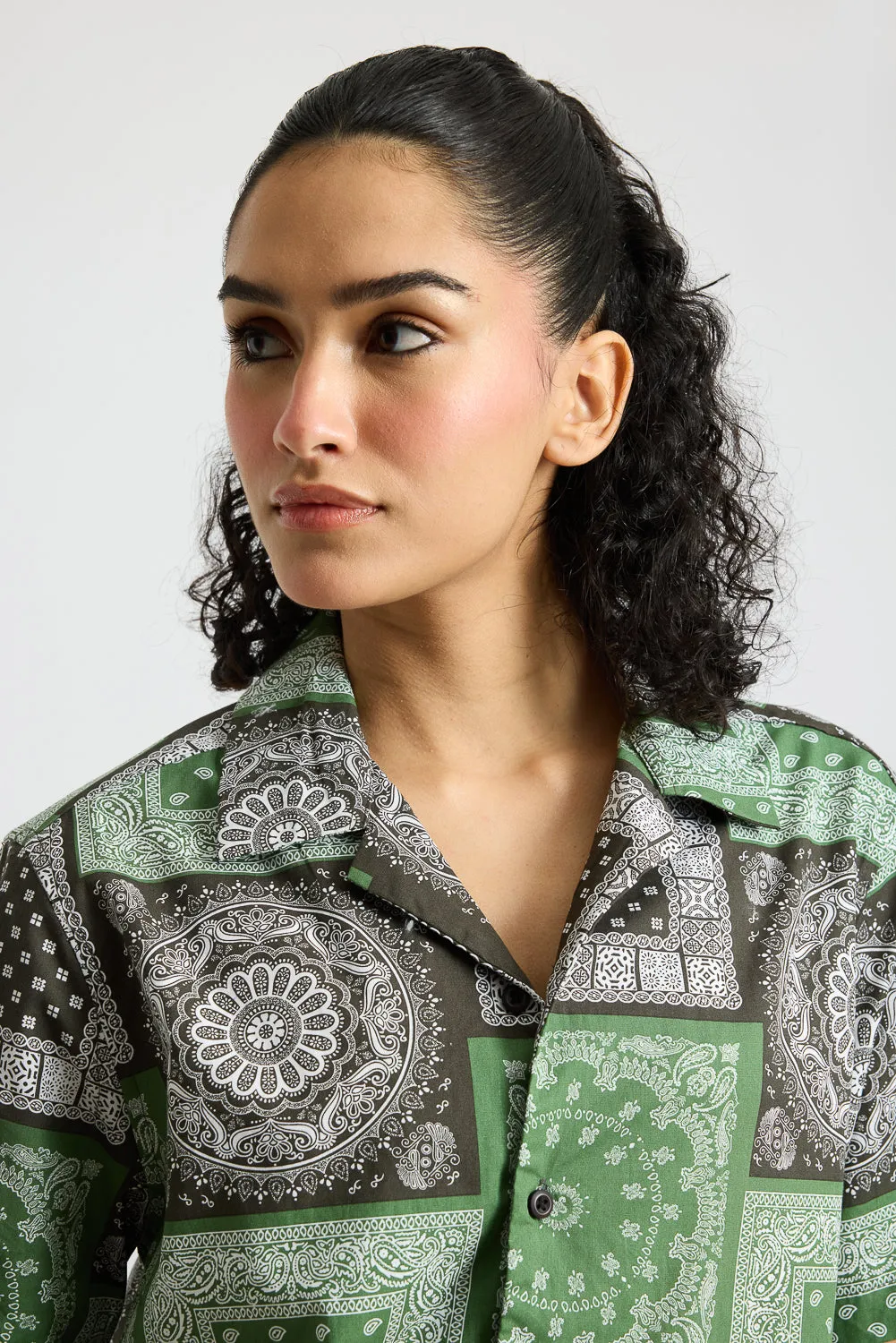 Bandana Print Women's Resort Shirt