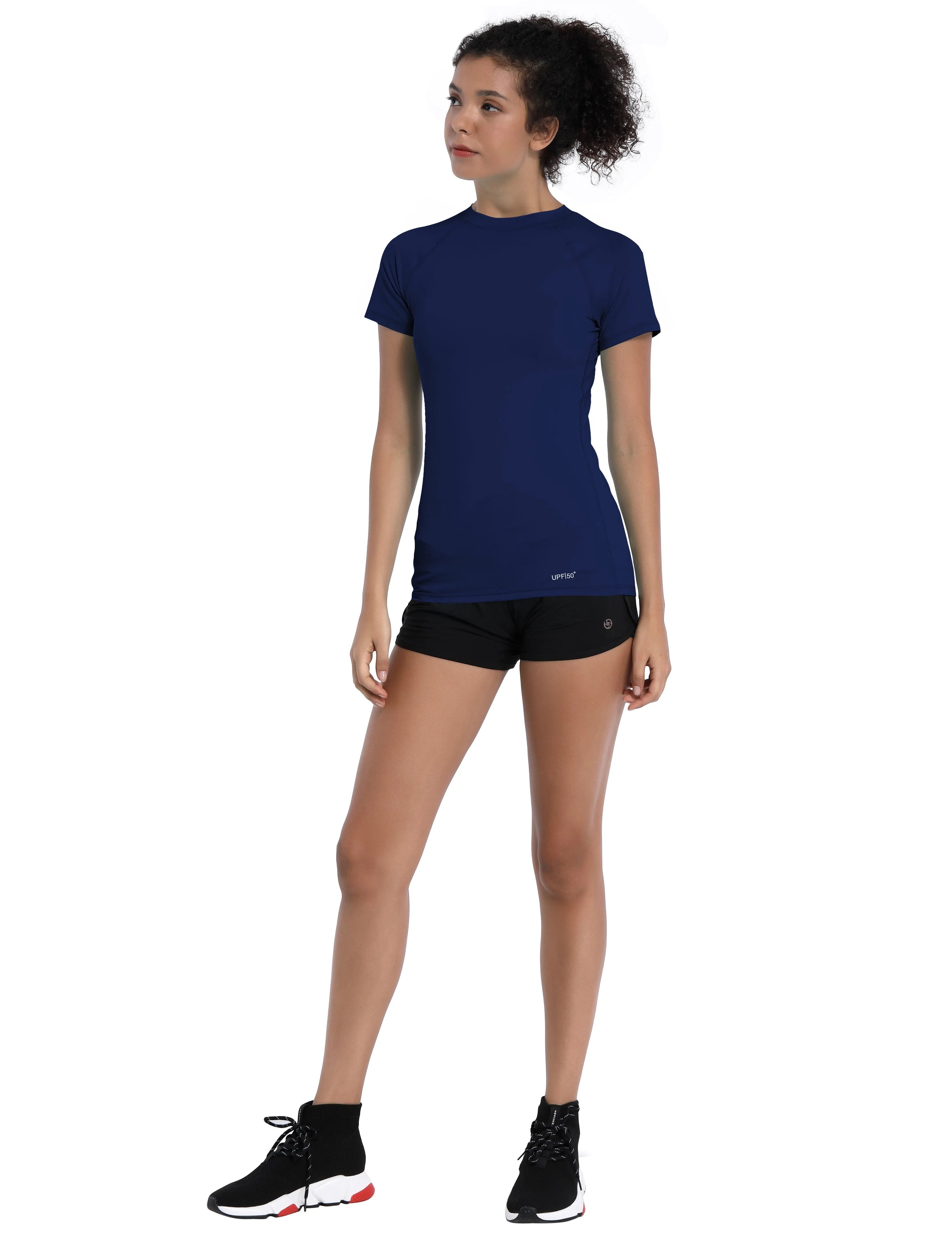 BUBBLELIME 84P/16S Short Sleeve Rashguard for Women