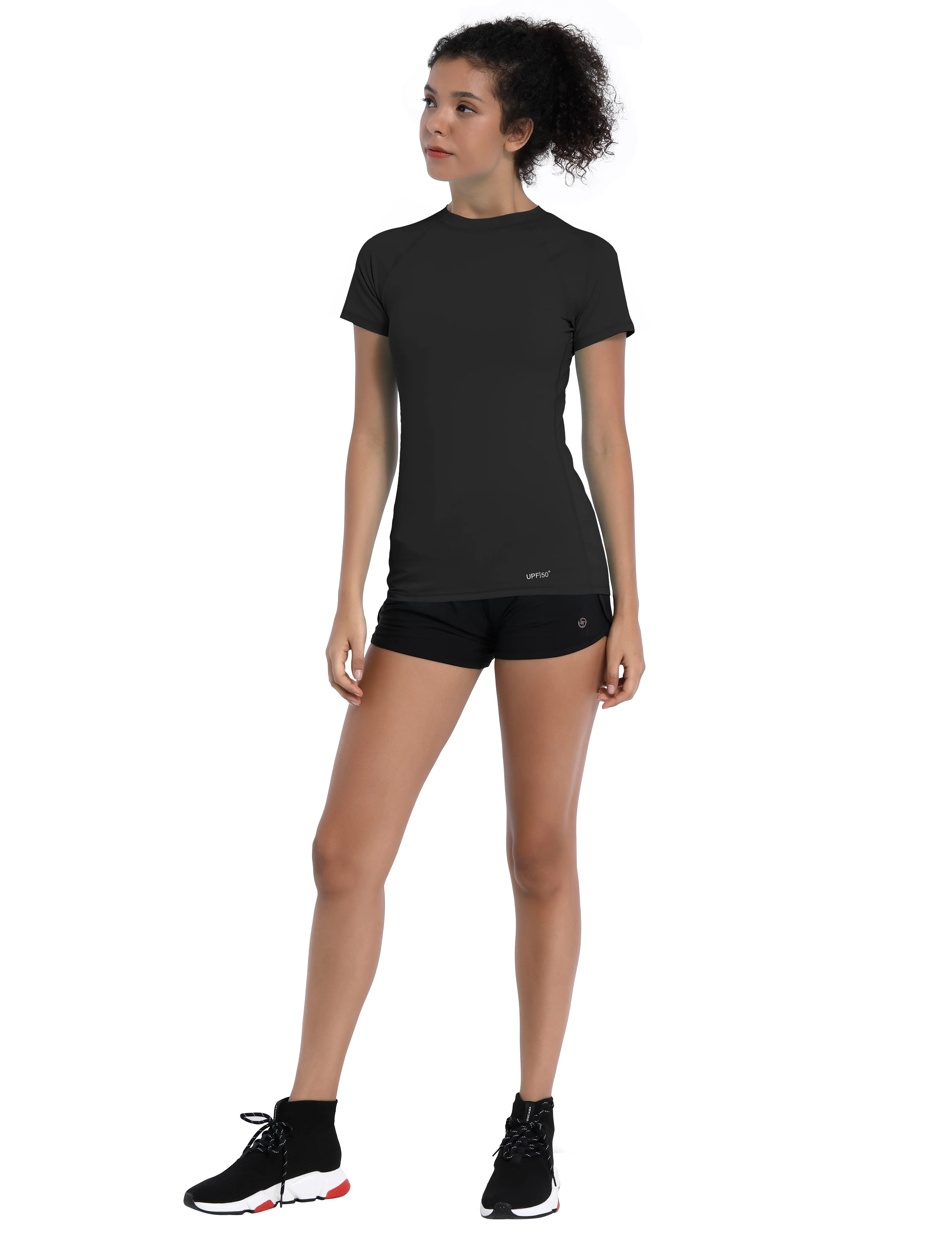 BUBBLELIME 84P/16S Short Sleeve Rashguard for Women