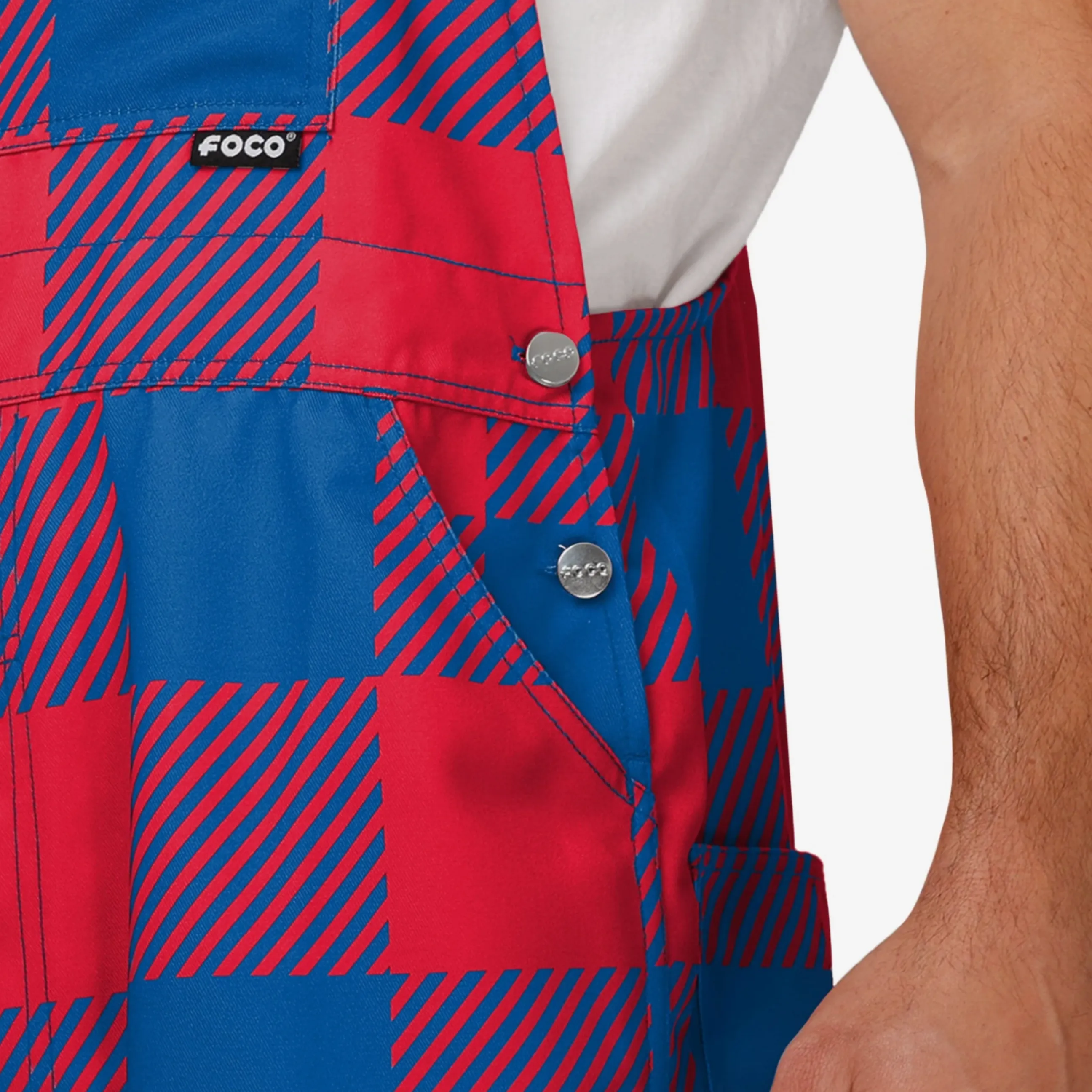 Buffalo Bills Big Logo Plaid Overalls