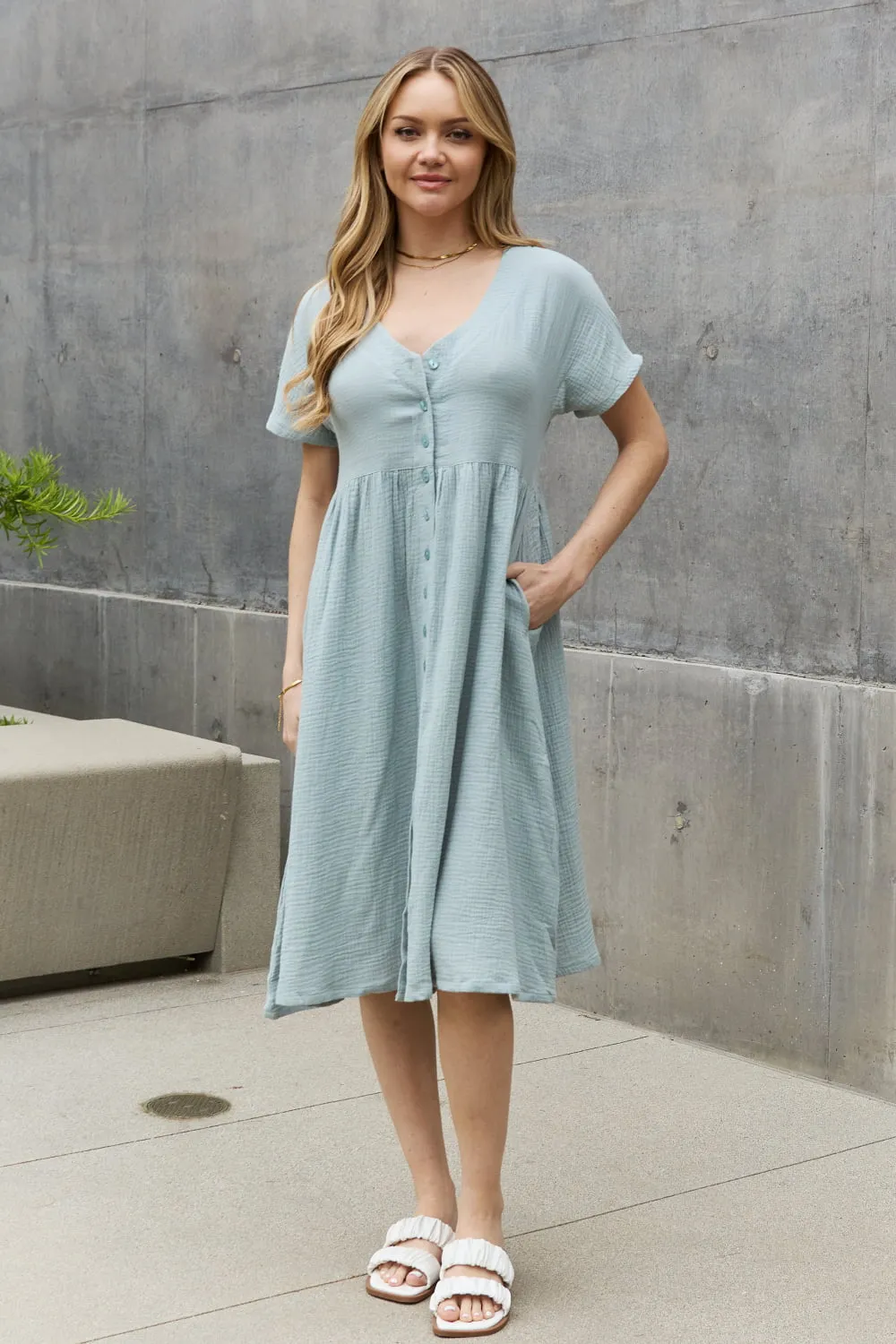 Charming Beach Midi Dress for Wedding Guests by Sweet Lovely By Jen