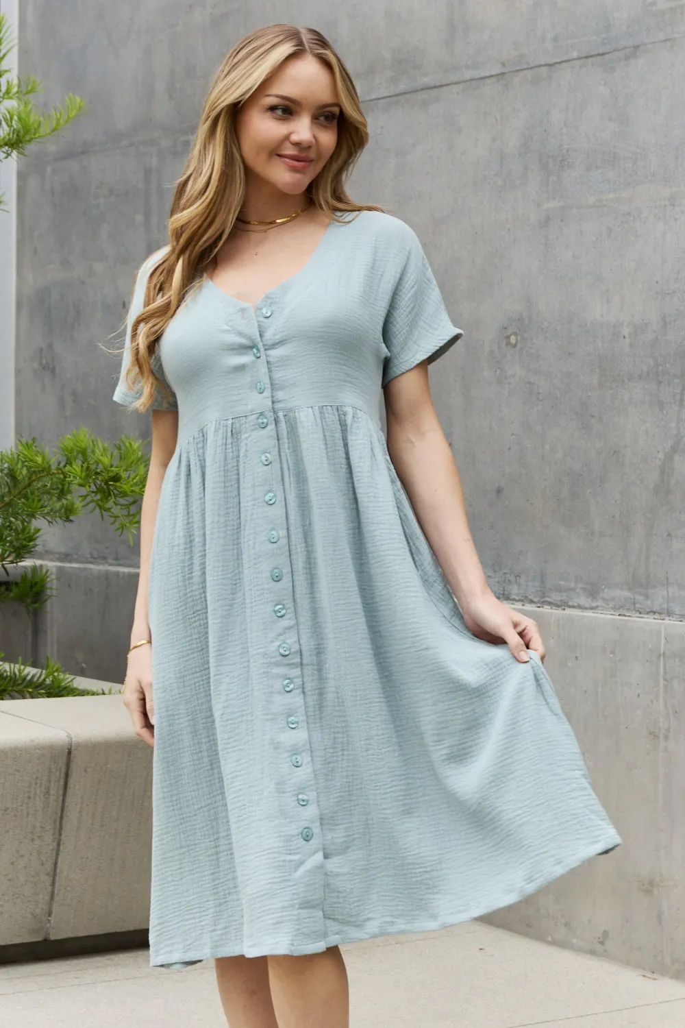 Charming Beach Midi Dress for Wedding Guests by Sweet Lovely By Jen