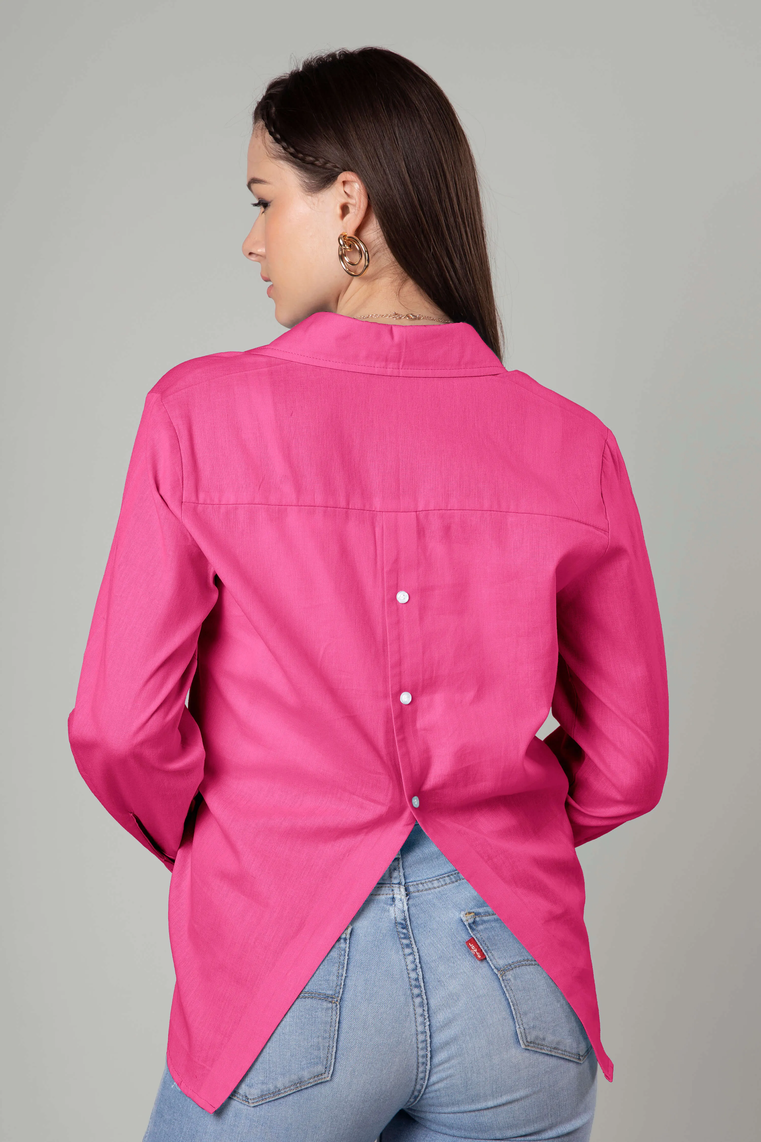 Classic Plain Cotton Shirt For Women