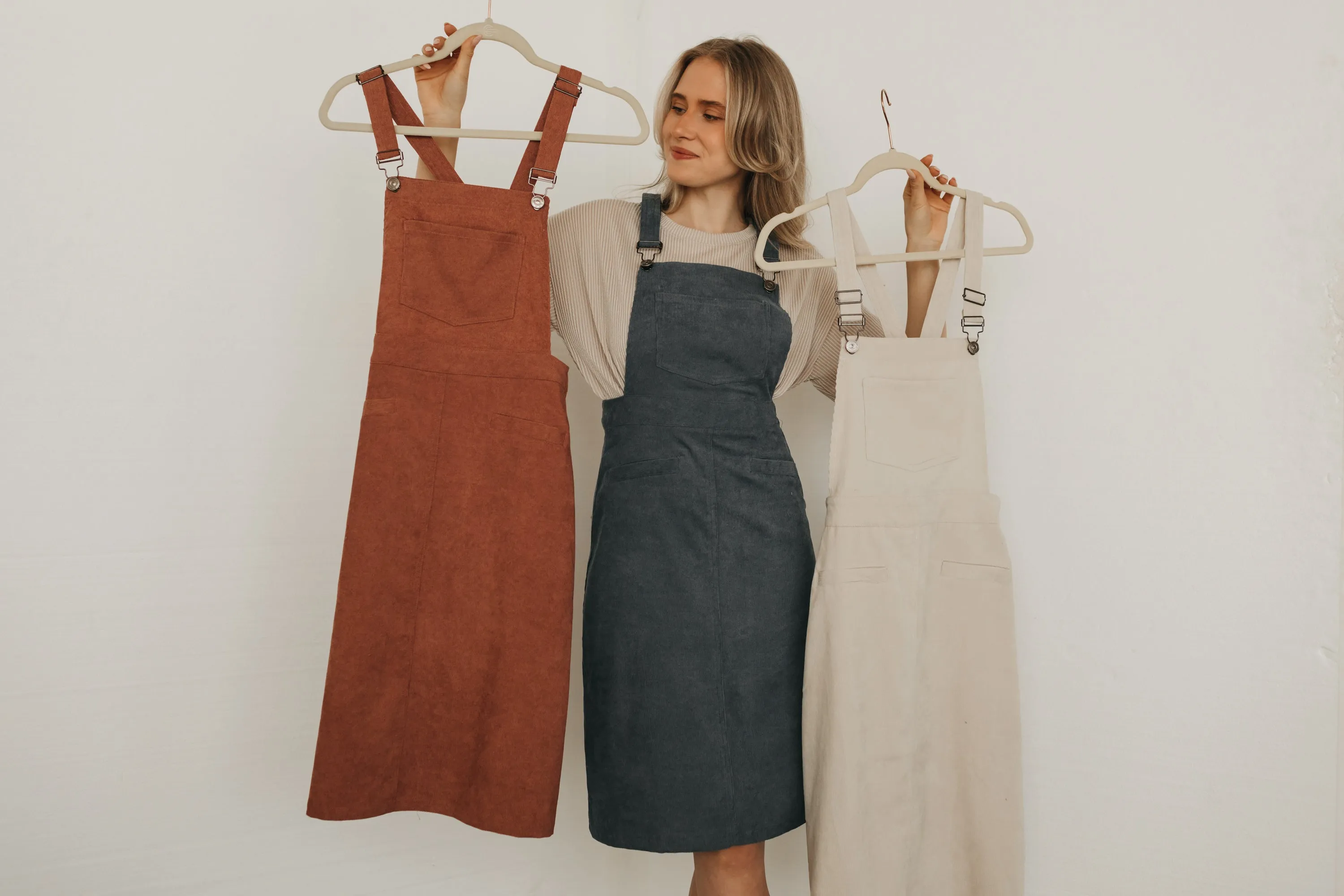 Corduroy Overall Dress (multiple colors)