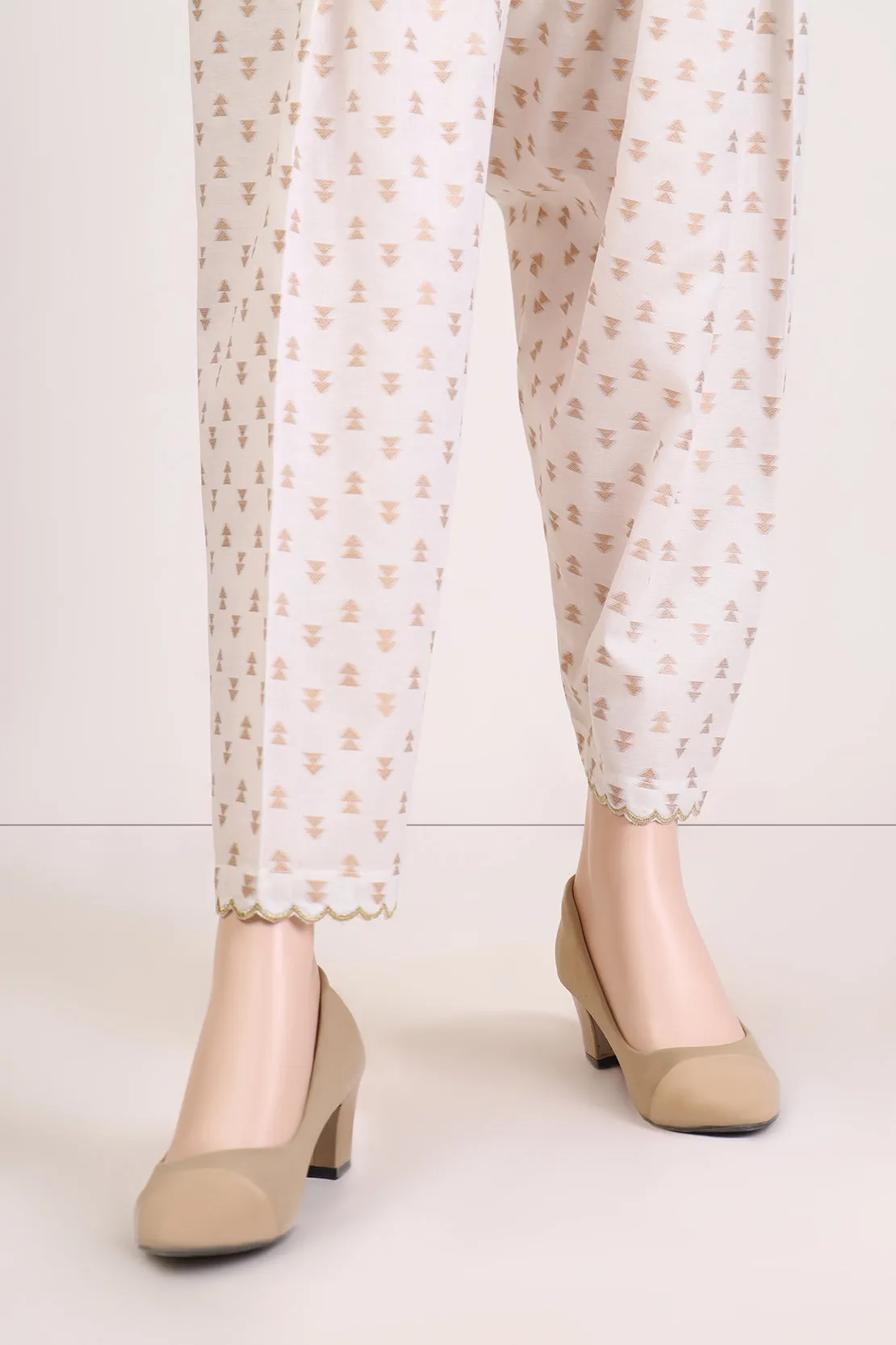 Cotton Jacquard Pants