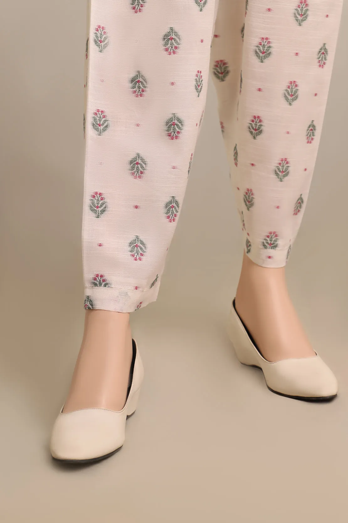 Cotton Jacquard Pants