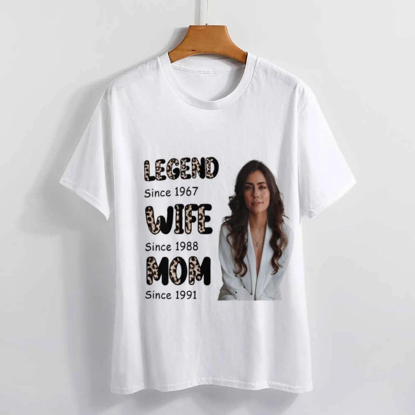 Custom Photo&Time Legend Wife Mom Time Shirt Mother's Day Gift