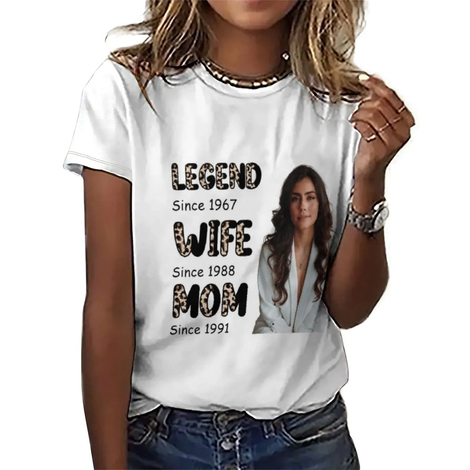 Custom Photo&Time Legend Wife Mom Time Shirt Mother's Day Gift