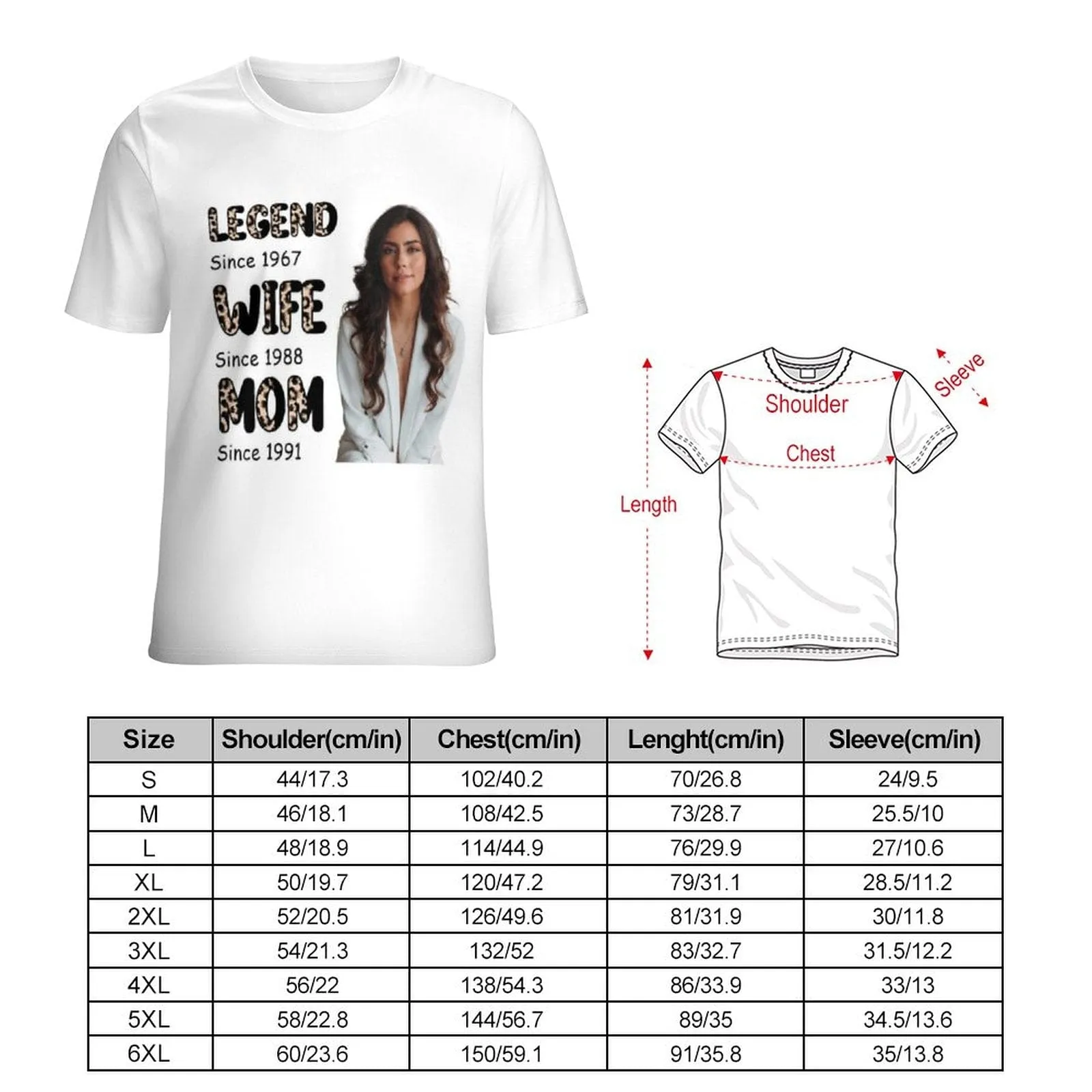 Custom Photo&Time Legend Wife Mom Time Shirt Mother's Day Gift