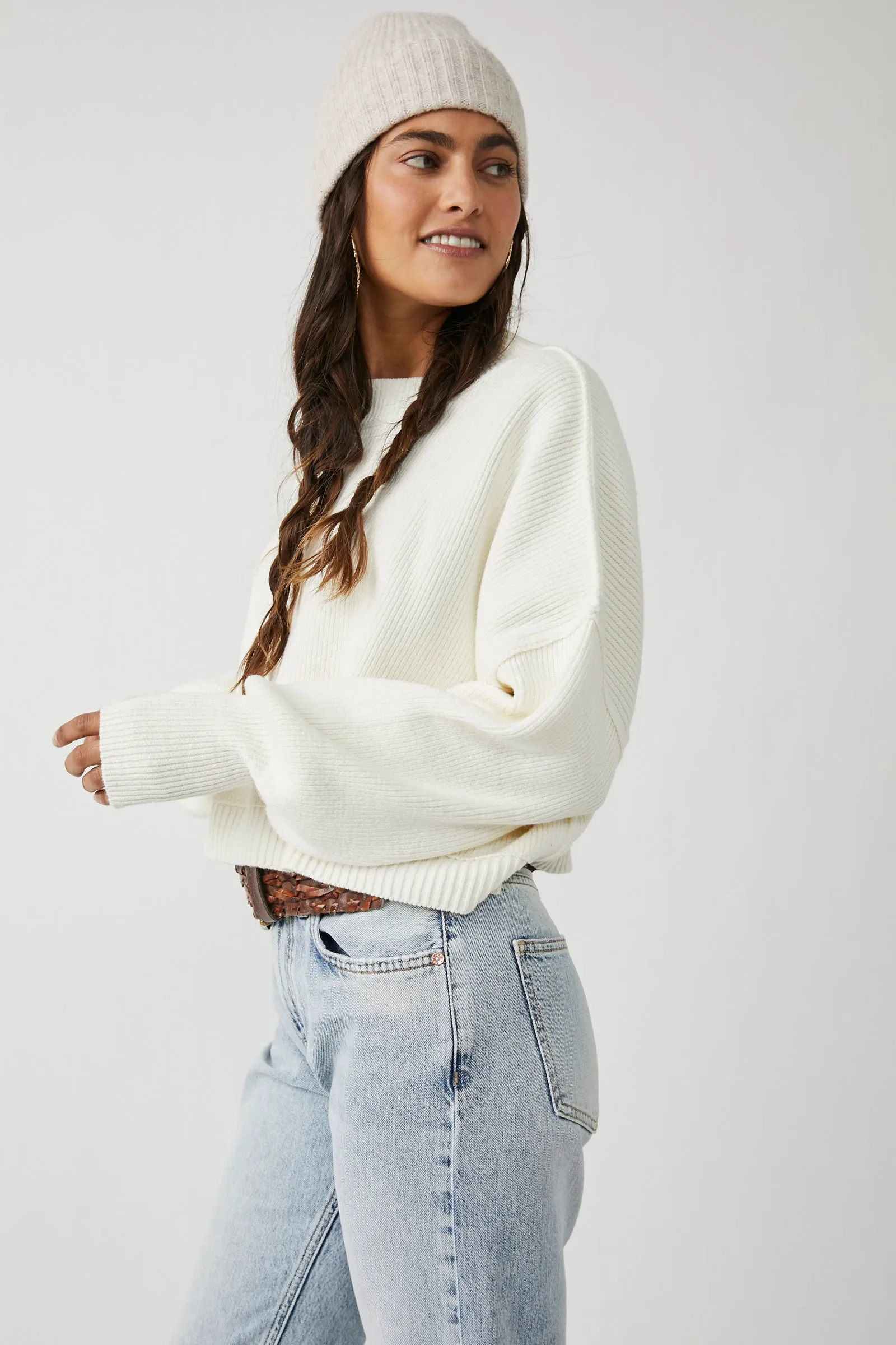 Easy Street Crop Pullover - Moonglow