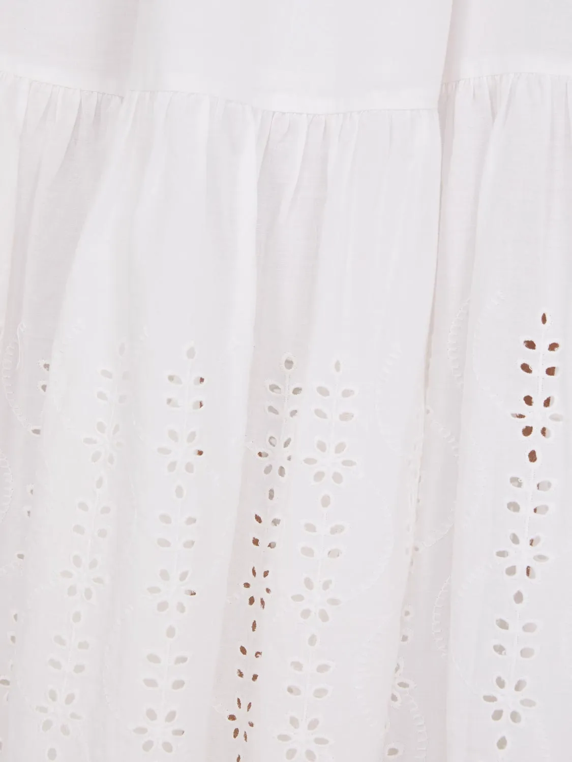 Eyelet Tiered Spaghetti Strap Maxi Dress