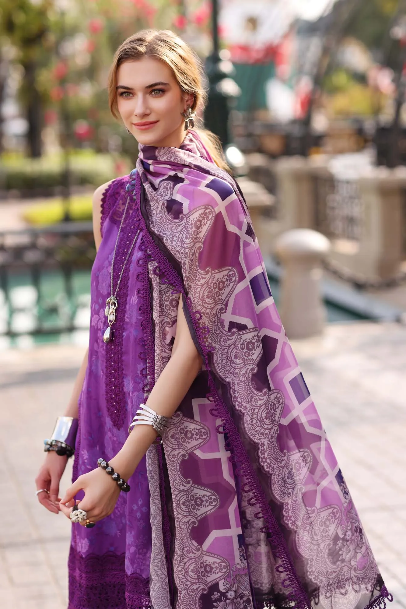 Fcs-10 Embroidered Airjet Viscous Silk Three Piece