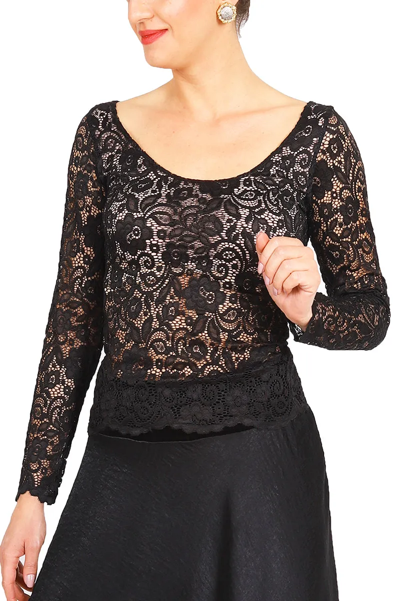 Guipure Lace Blouse With Lining