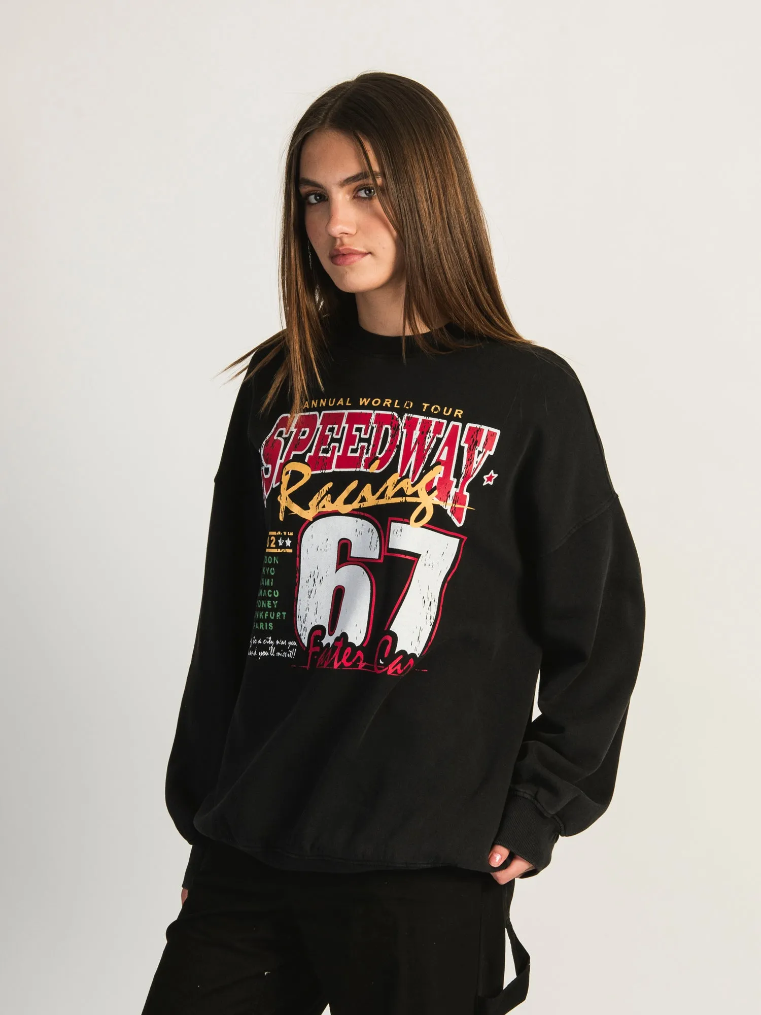 HARLOW MICHELLE PRINT CREWNECK - SPEEDWAY RACING