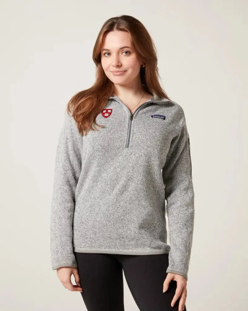 Harvard Womens Patagonia Better Sweater 1/4 Zip Pullover - Cozy, Stylish, and Eco-Friendly Fleece Top