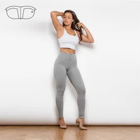 High Waist Grey Knitted Leggings