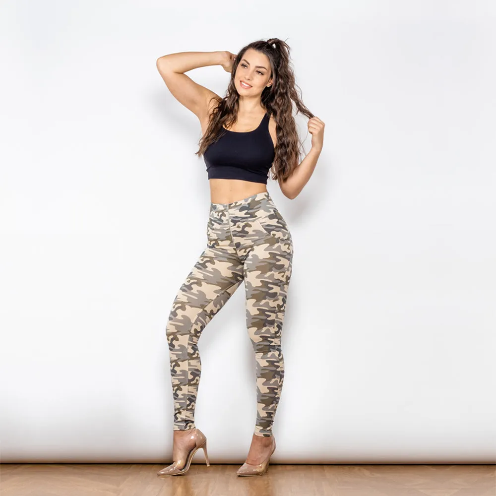 High Waist Sand Camo Leggings