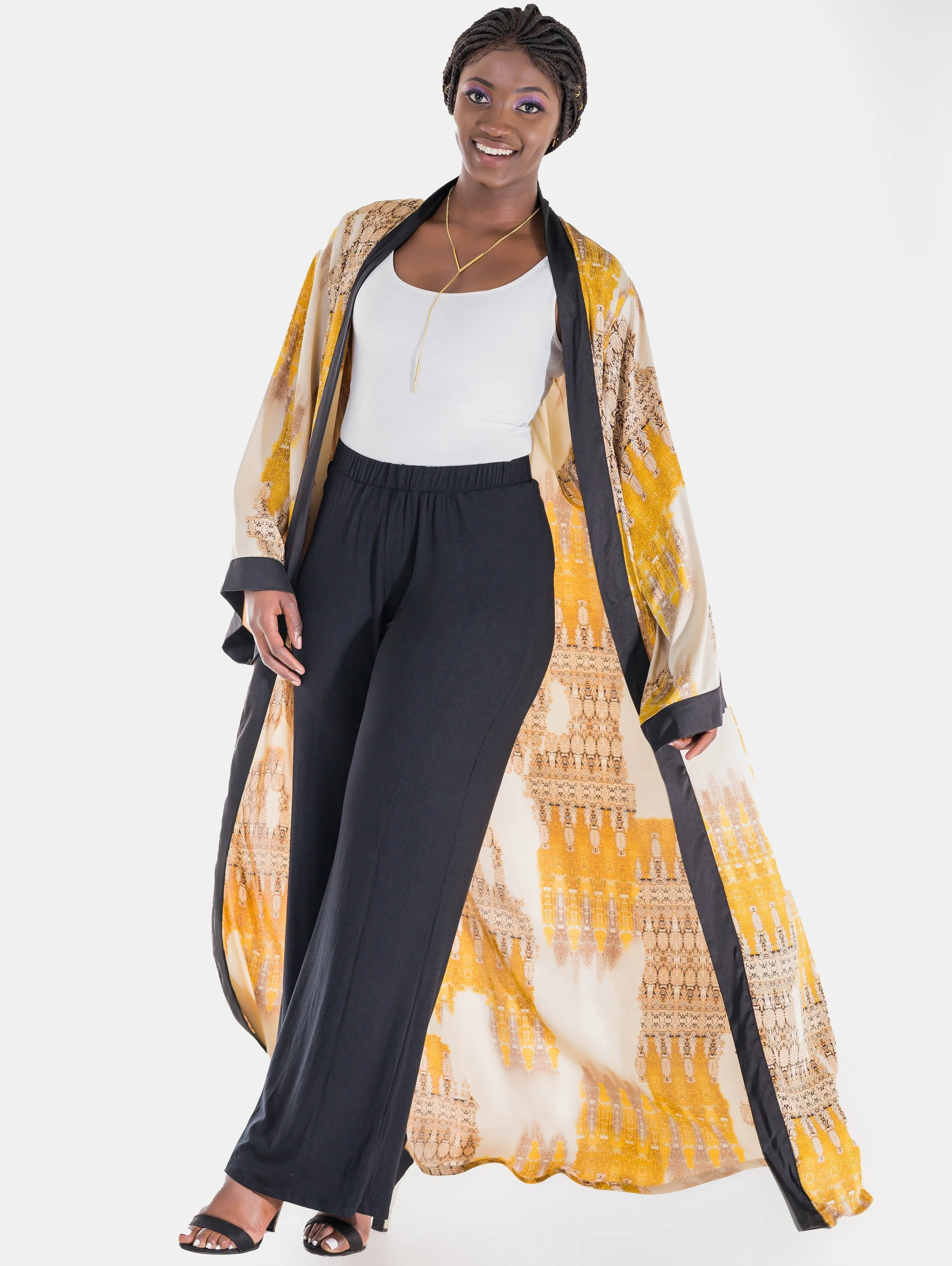 Hijabeefied Regular Travelling Kimono - Gold