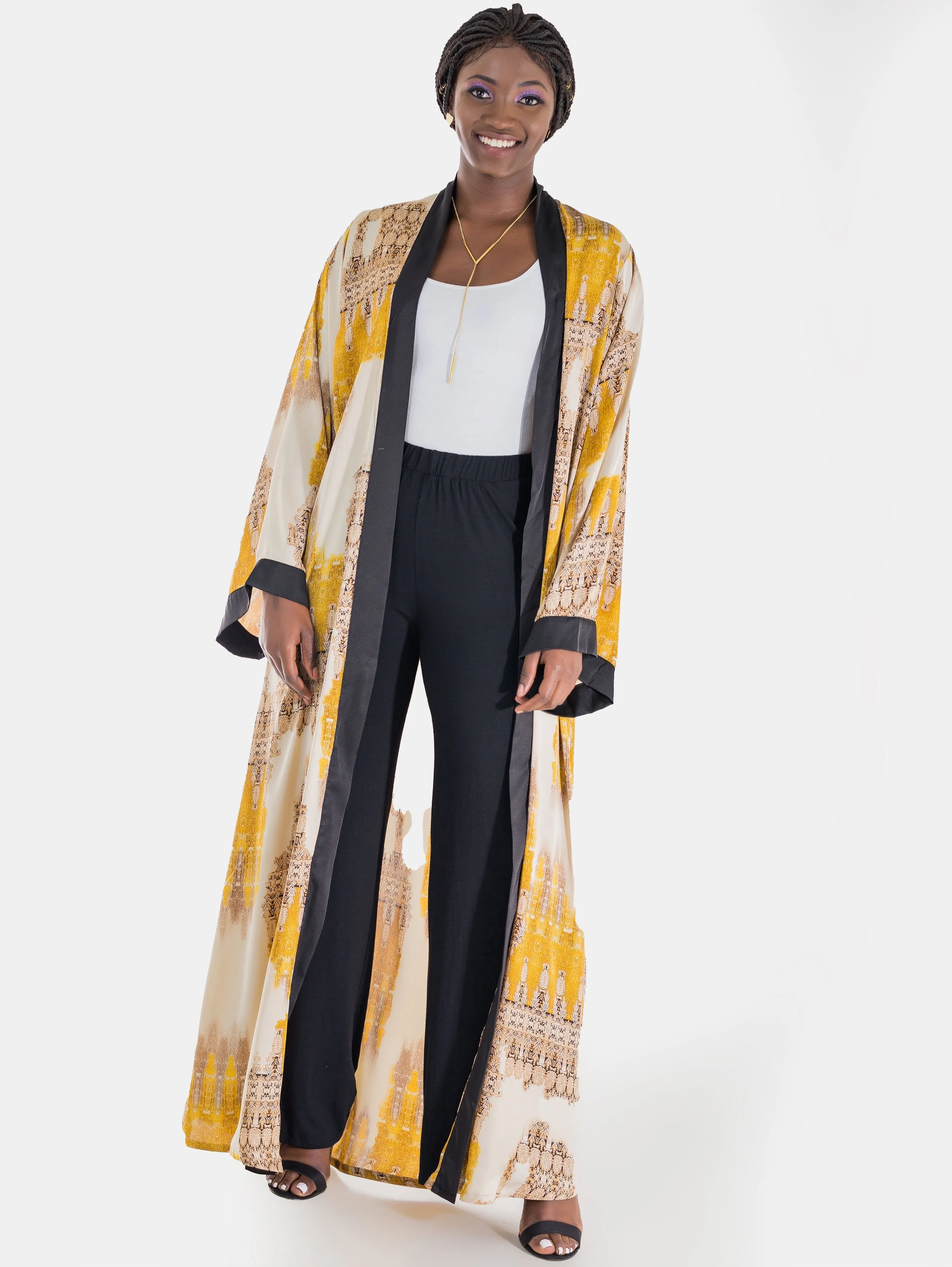 Hijabeefied Regular Travelling Kimono - Gold