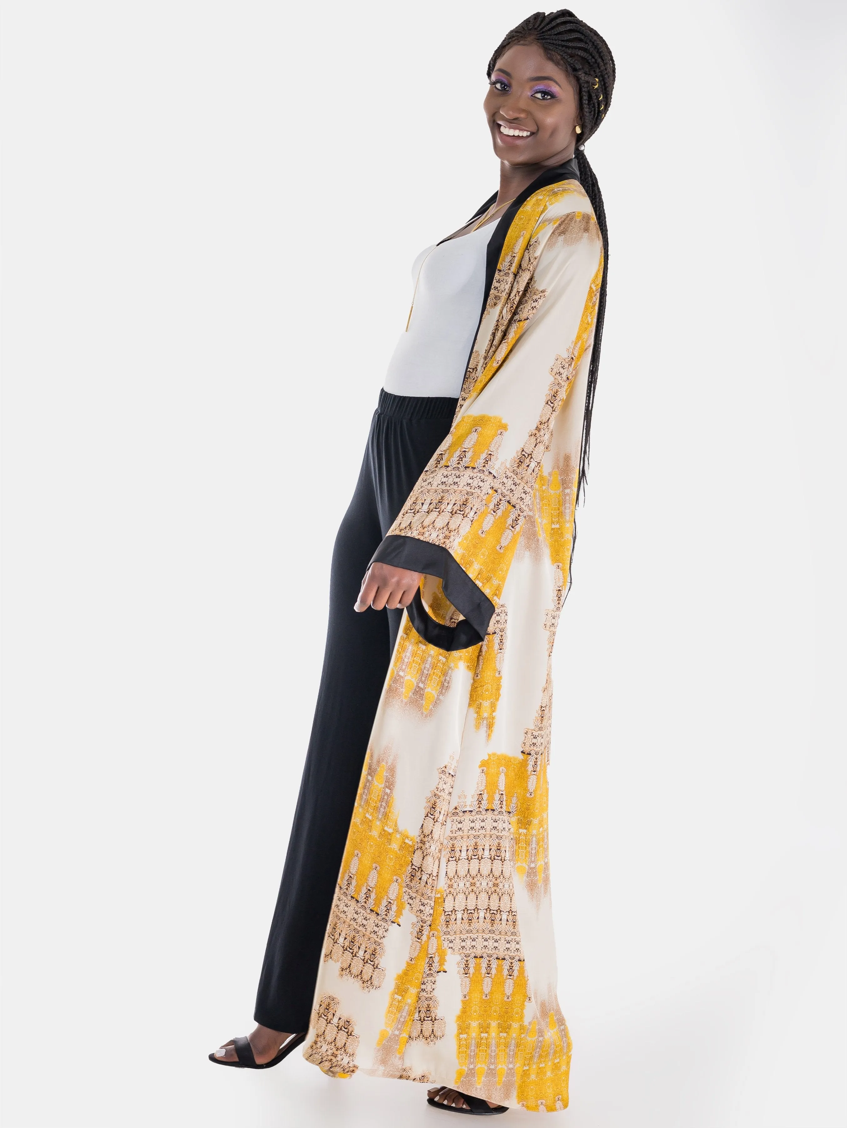 Hijabeefied Regular Travelling Kimono - Gold