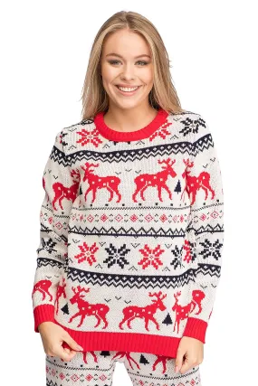 LaLupa Christmas Jumper White