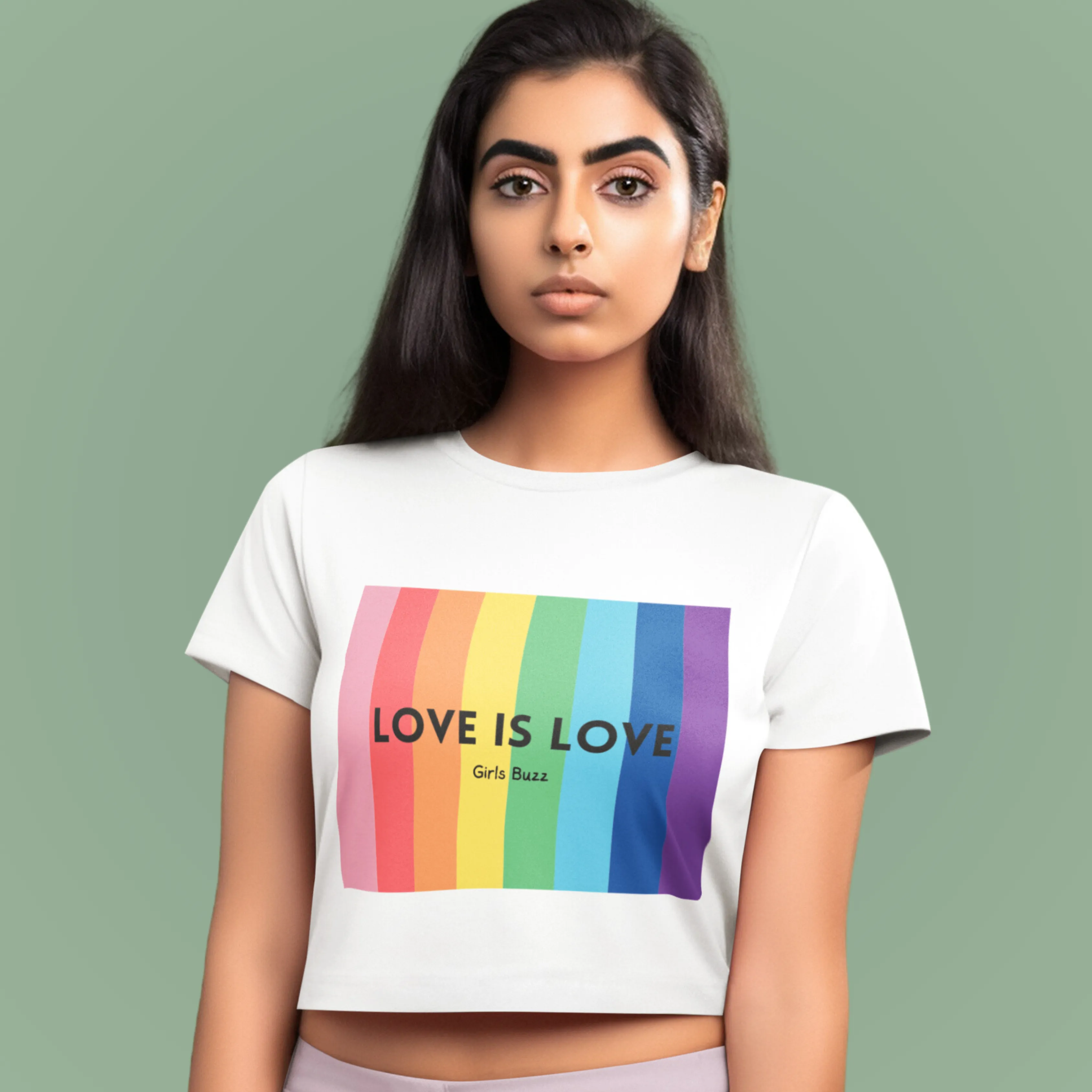 Love Is Love Crop Top