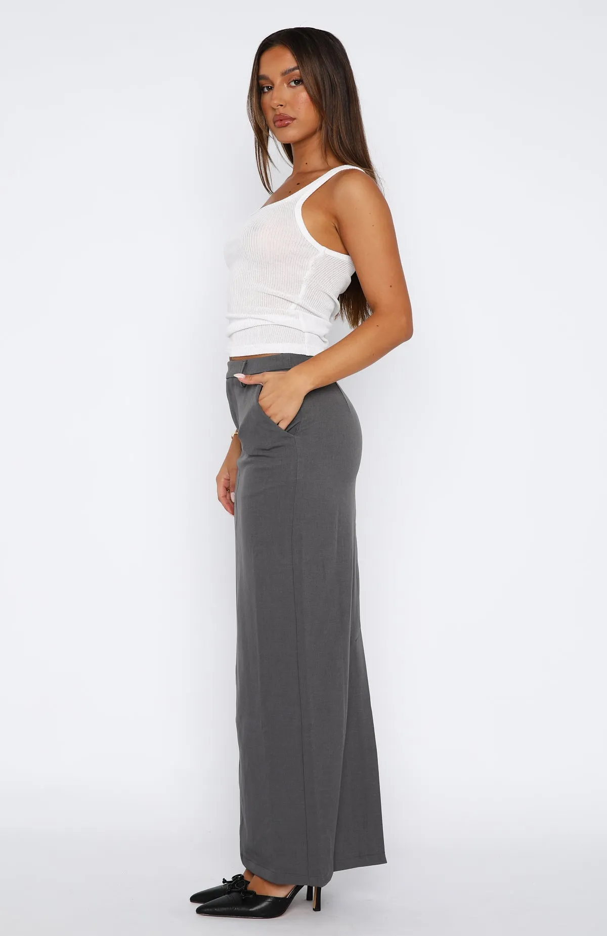 Luxe Haven Maxi Skirt Charcoal