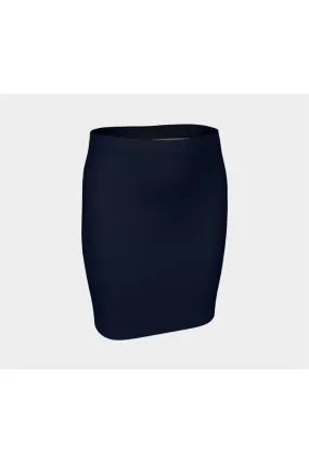 Midnight Blue Fitted Skirt