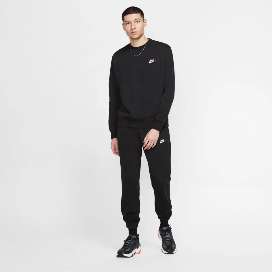 NIKE UNISEX SPORTSWEAR CLUB FLEECE CREW BLACK SWEATSHIRT