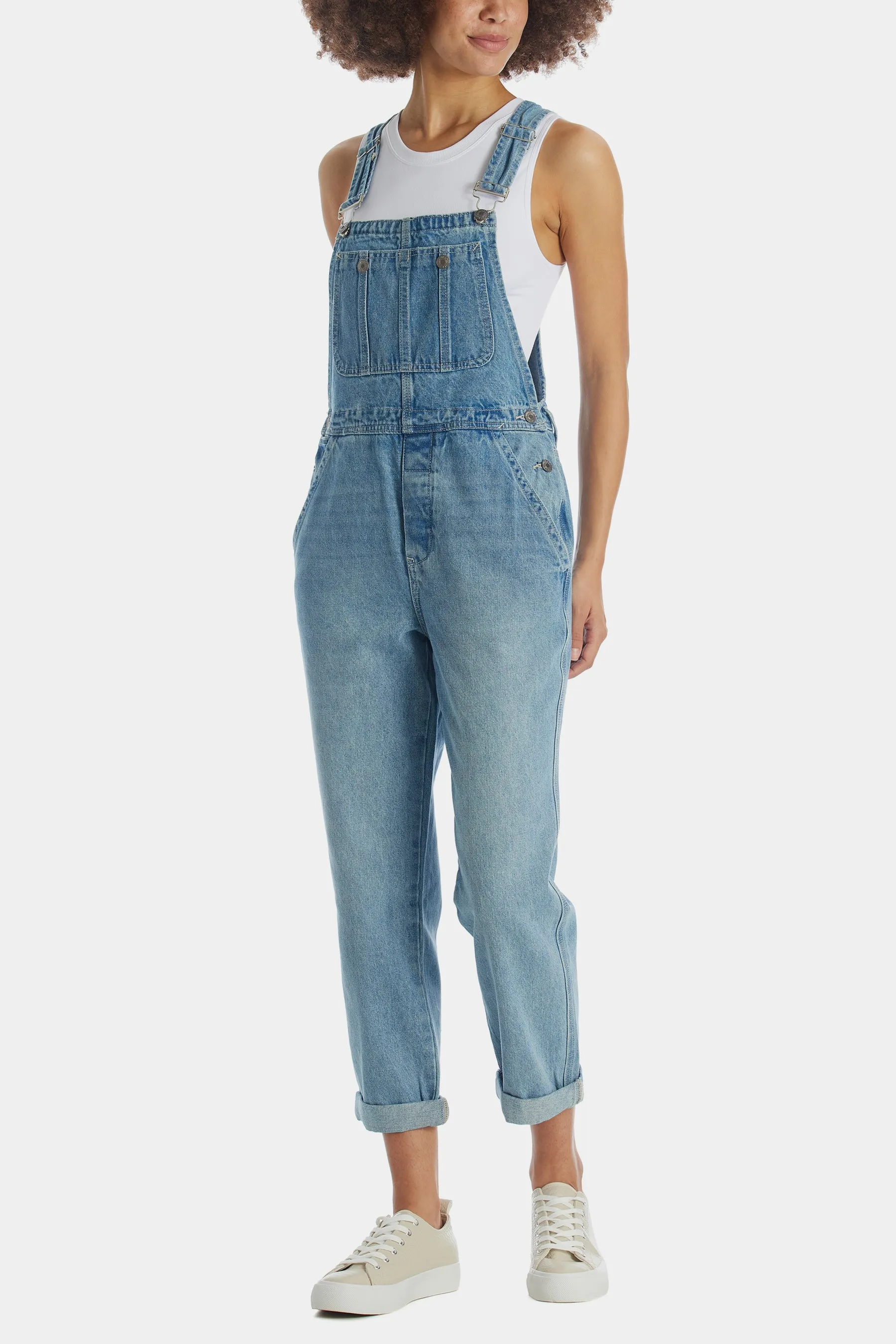 Washed Woven Overalls