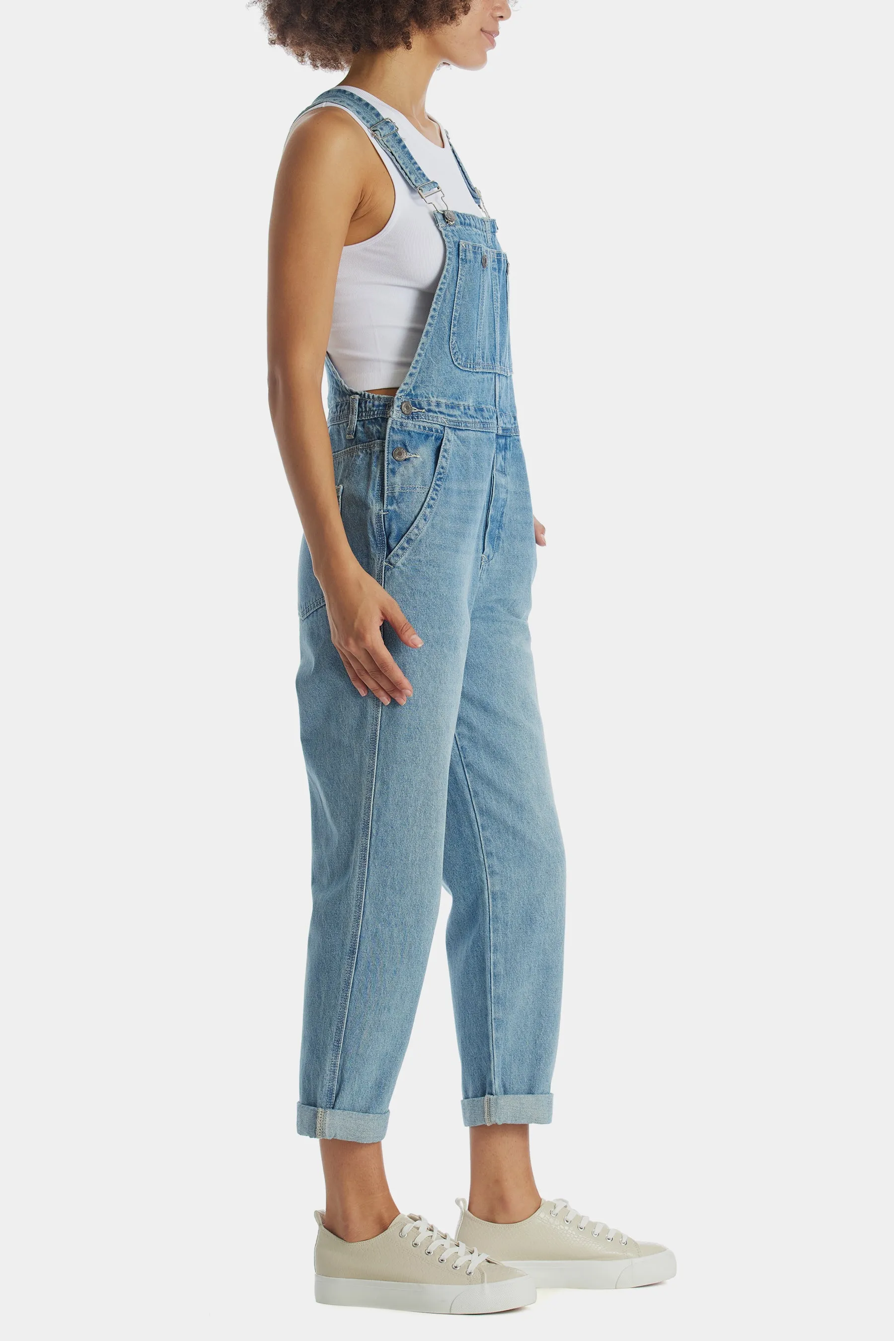 Washed Woven Overalls