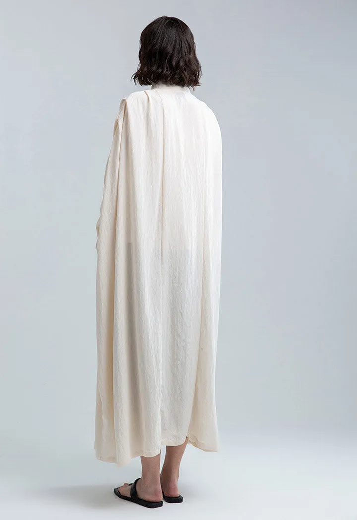 Pleated Sleeve Long Kimono