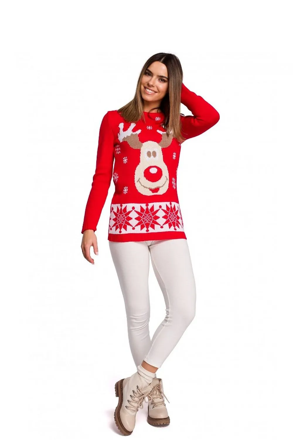 Red Christmas Sweater Reindeer