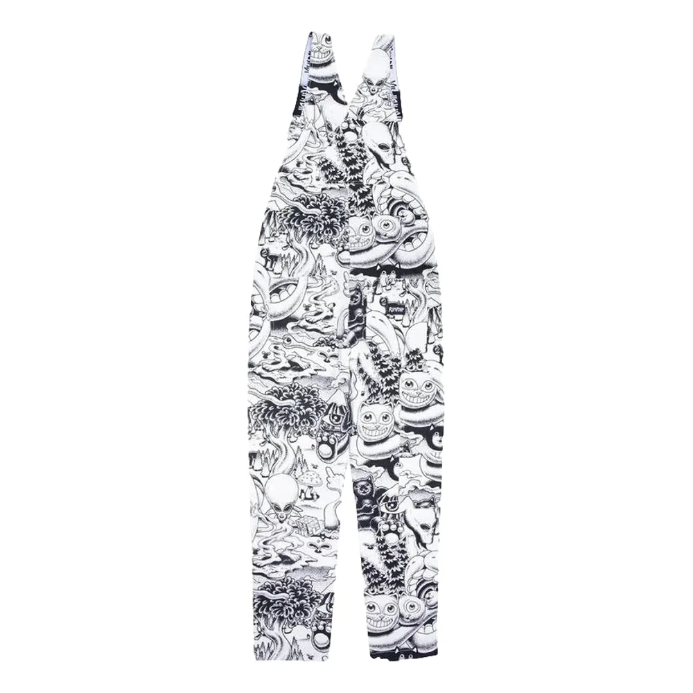 RIPNDIP DARK TWISTED FANTASY OVERALLS-WHITE