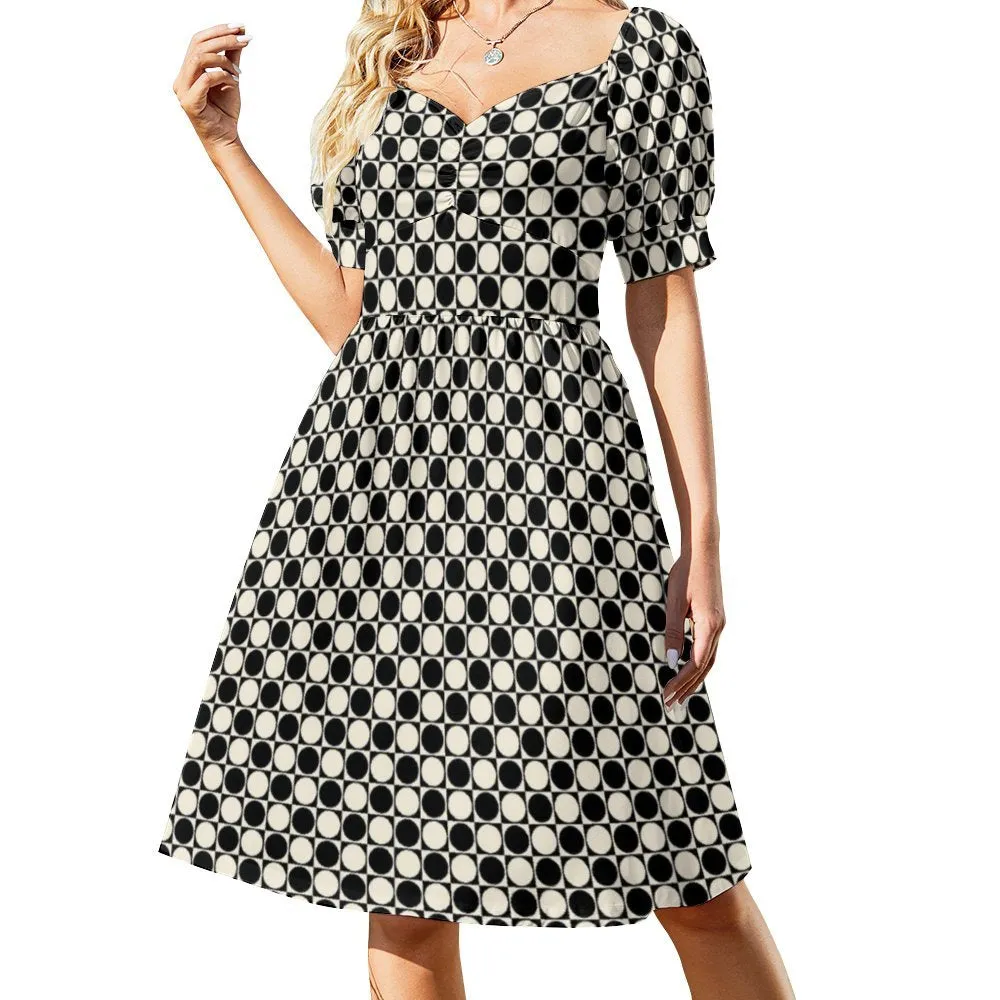 Sweetheart Neck Puff Sleeve Mini Dress (B271) Dress