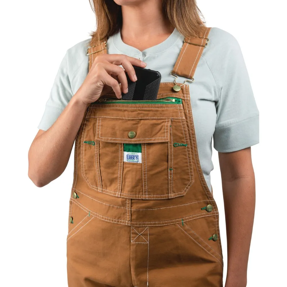 Liberty Women's Duck Bib Work Overall YBF002 - Brown