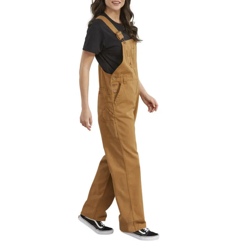 Dickies Women's Brown Duck Bib Work Overall - FB206