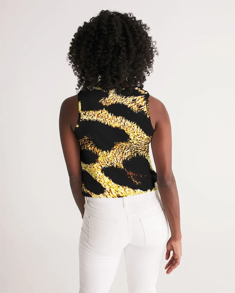 TRP Leopard Print 01 Designer Cropped Sleeveless T-shirt