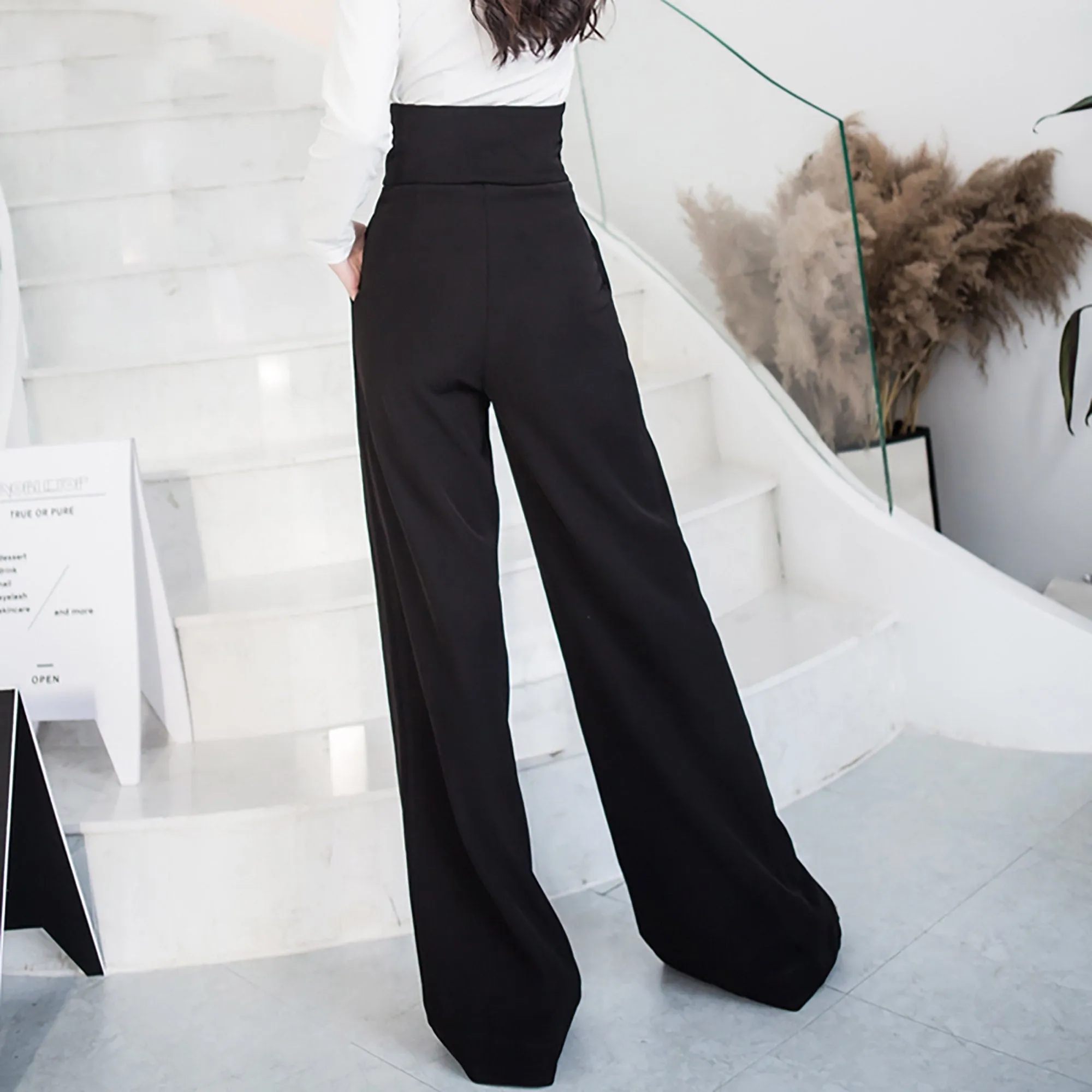 Anne High Waist Wide Leg Overalls