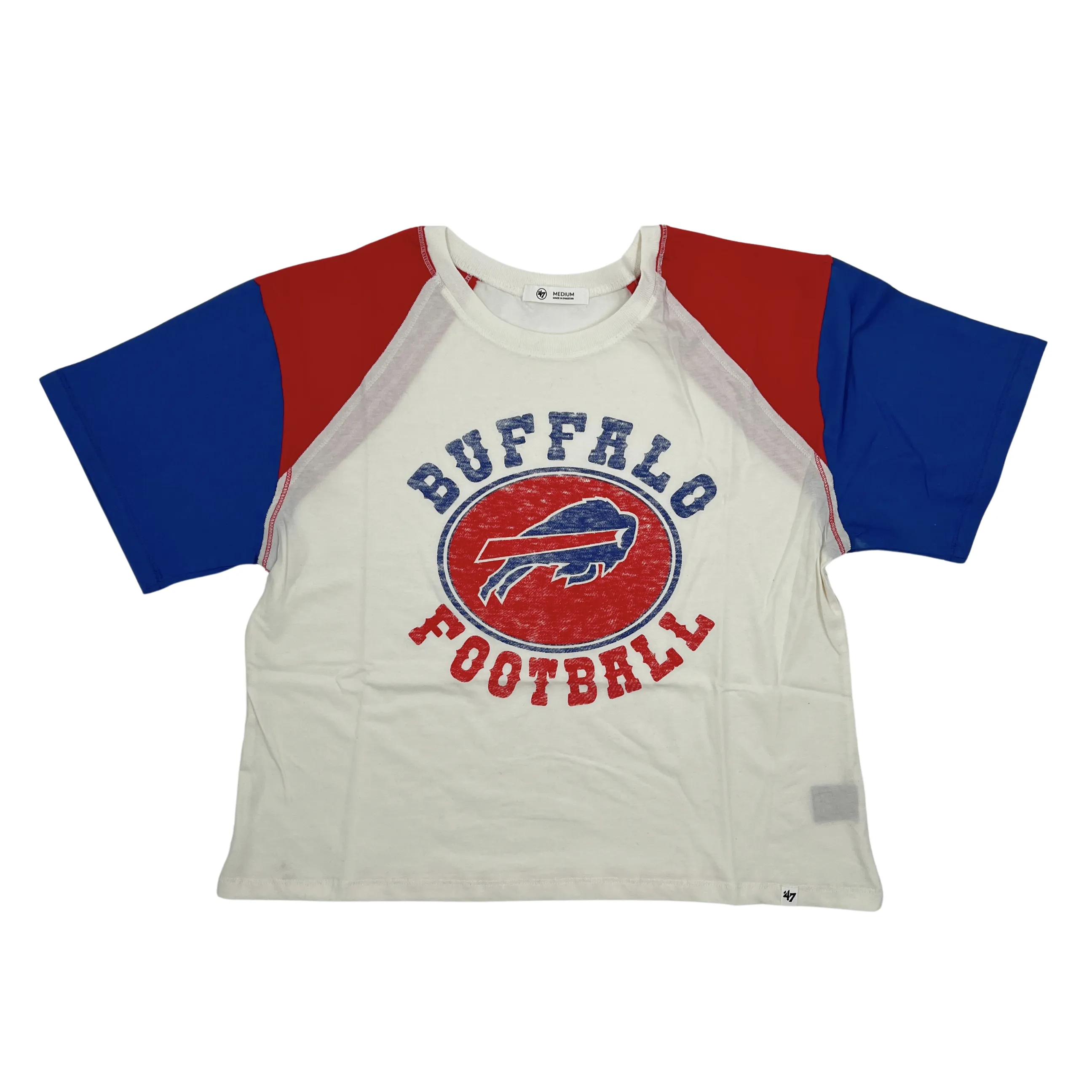 Women's '47 Brand Buffalo Bills Sandstone Gia Cropped T-Shirt